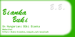 bianka buki business card